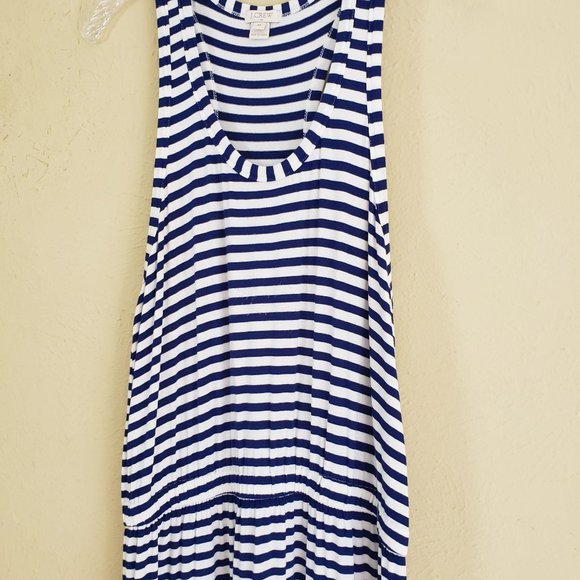 J. Crew Striped Print Sleeveless Maxi Tank Dress - Picture 3 of 11
